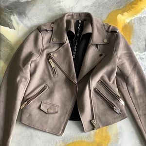 Grey Faux Suede Jacket